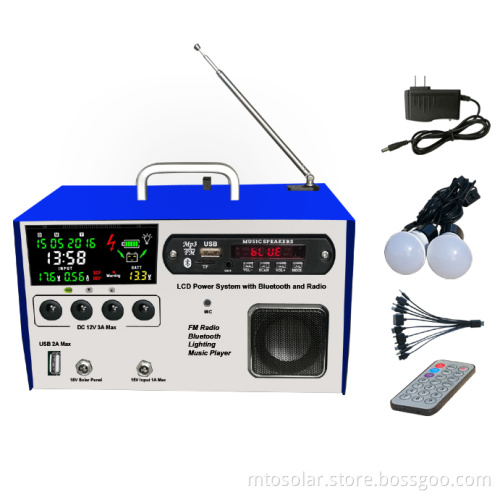 new solar lighting kit with LCD screen and fm radio